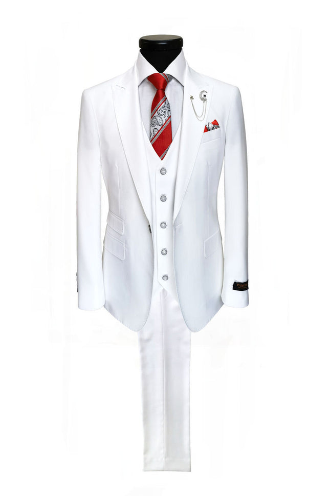 White Slim Fit 3-Piece Suit