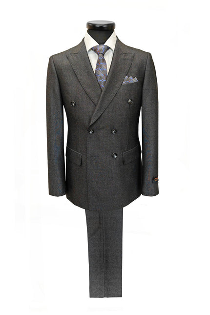 Dark Grey Double Breasted Suit