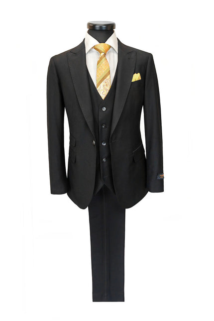 Costume trois pièces noir coupe slim