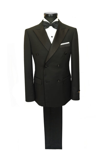 Men’s Black Double-Breasted Dinner Suit
