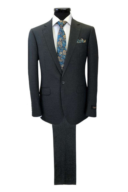 Charcoal 1-button Regular Fit Suit Men's Suit