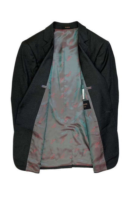 Charcoal 1-button Regular Fit Suit Men's Suit