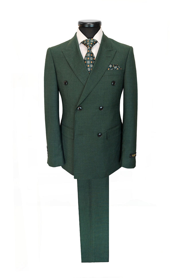 Green Double-Breasted Suit