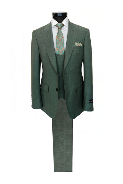Men’s Sage Green 3-Piece Slim Fit Suit