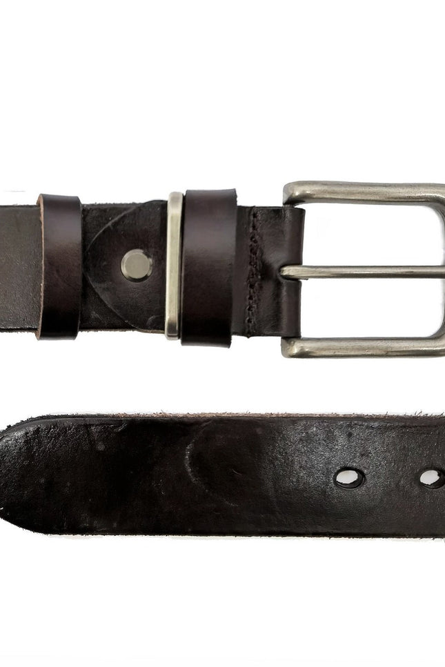 Dark Brown Leather Belt