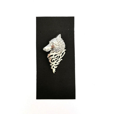Wolf Head Lapel Pin