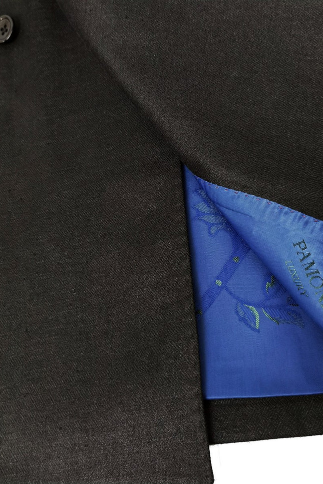 Black Double Breasted Linen Suit