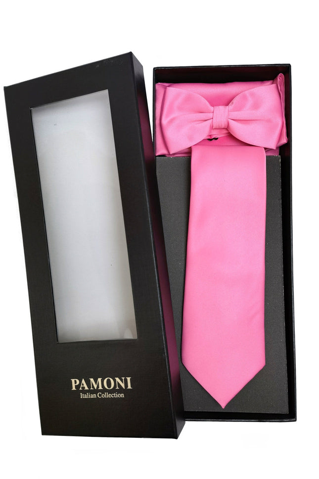 PINK TIE & BOW TIE SET