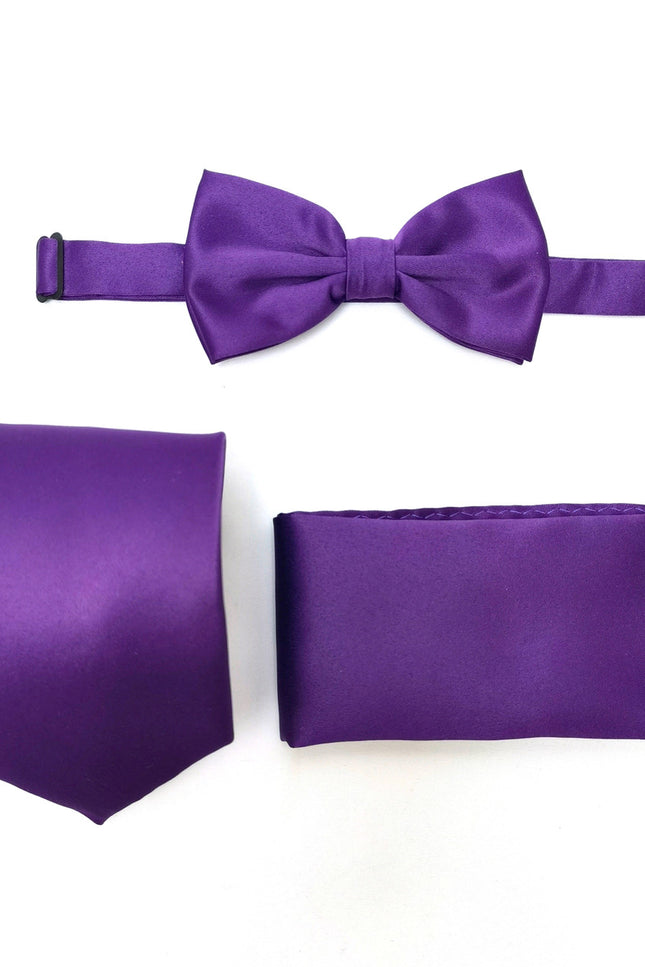 Purple Tie & Bow Tie Set