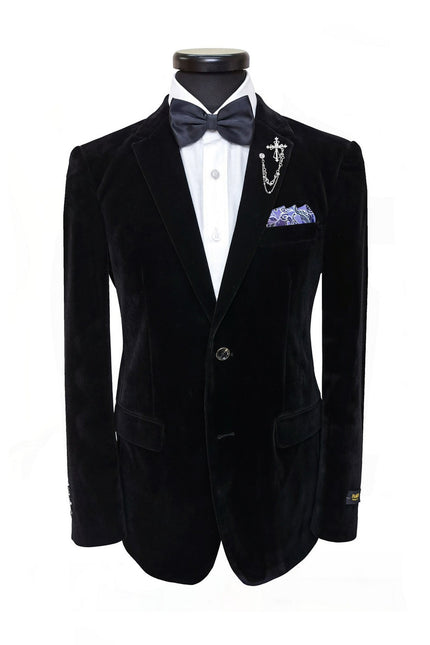 Blazer en velours noir