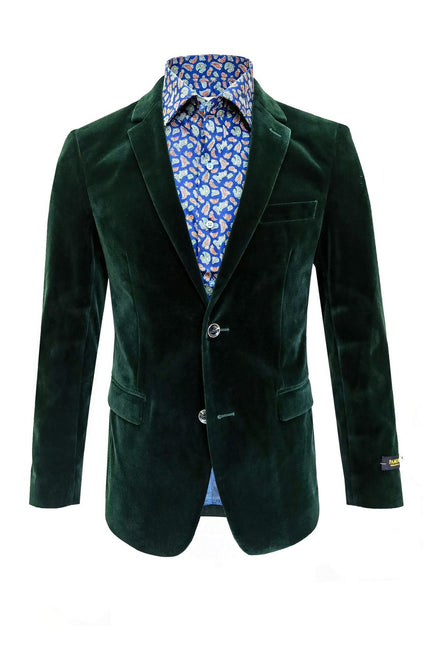 Green Velvet Blazer
