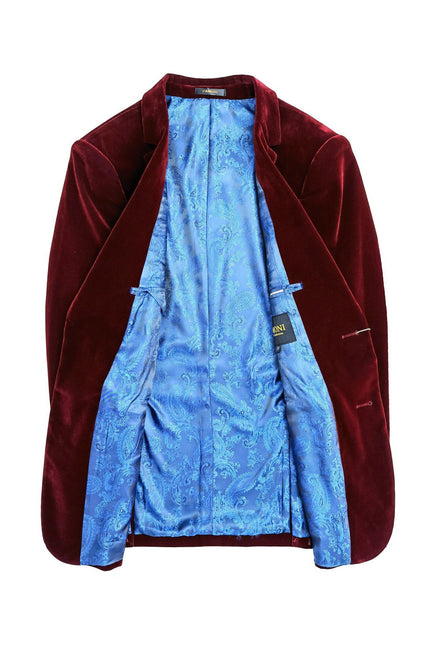 Burgundy Velvet Blazer