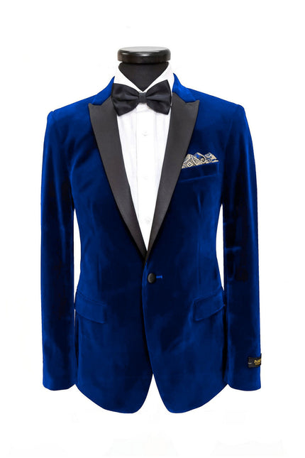 Royal Blue Velvet Dinner Jacket