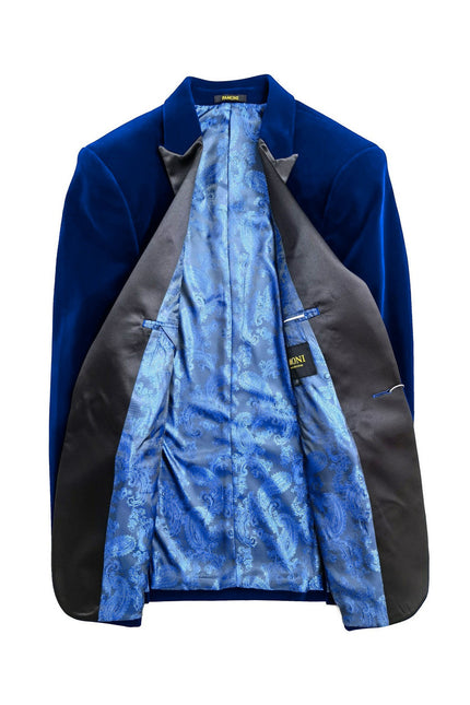Royal Blue Velvet Dinner Jacket