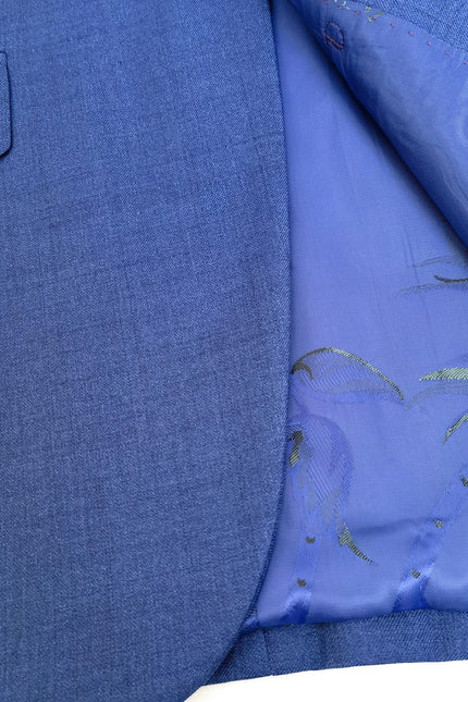 Blue 3-Piece Tuxedo With Wide Shawl Lapel