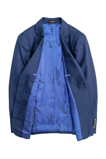 Marine Blue Birdseye Slim Fit Suit