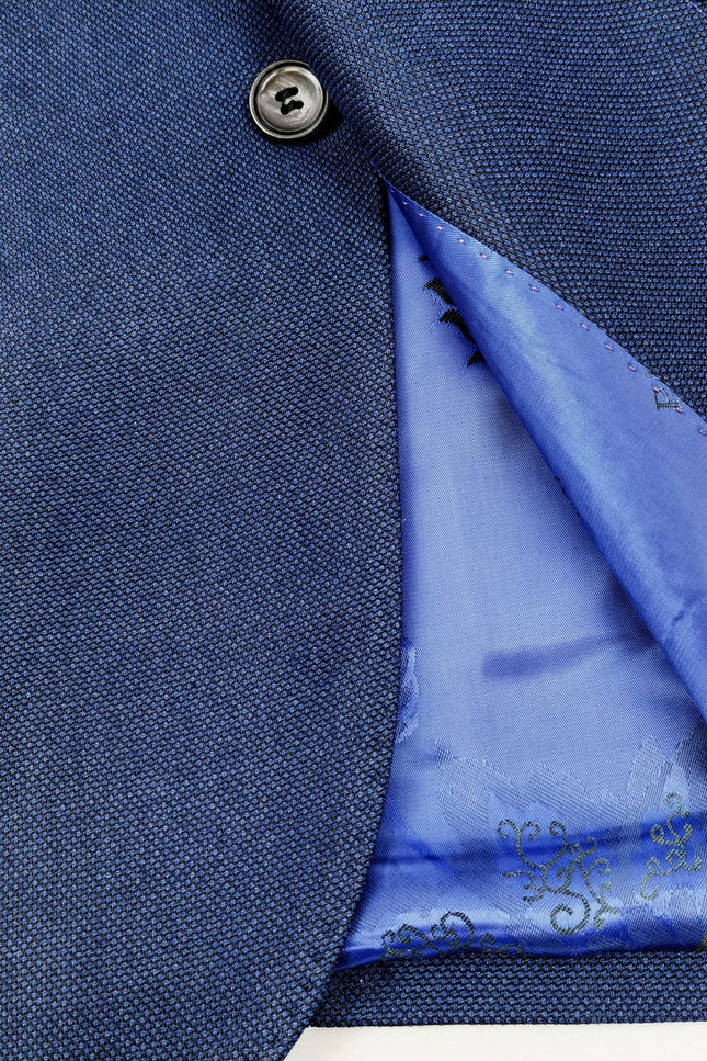 Marine Blue Birdseye Slim Fit Suit