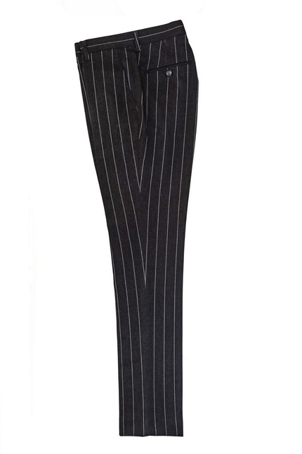Charcoal Stripe Trousers