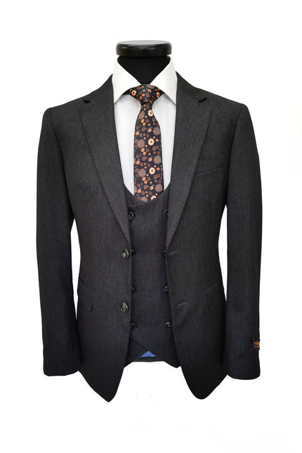 Charcoal 3-Piece Slim Fit Suit