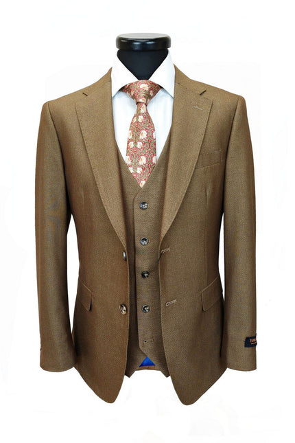 Gold Brown 3-Piece Suit