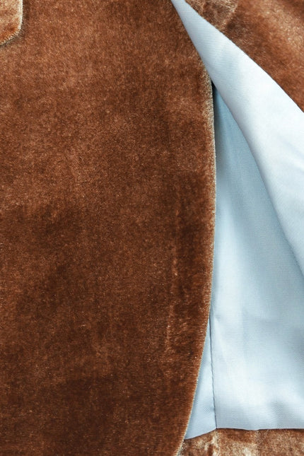 Camel Velvet Blazer