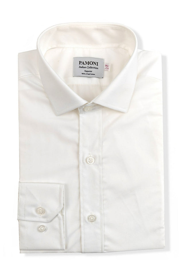 Plain White Slim Fit Shirt