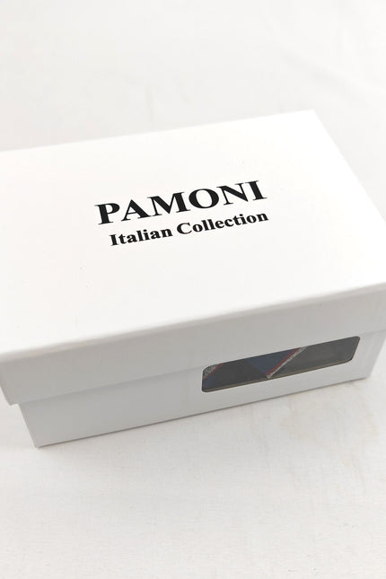 Blue and Red Silver Bold Stripe Tie & Cufflinks Set