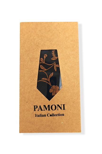 Navy Gold Floral Tie & Pocket Square Set