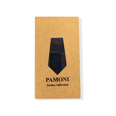 Conjunto de corbata y pañuelo de bolsillo con estampado paisley azul burdeos