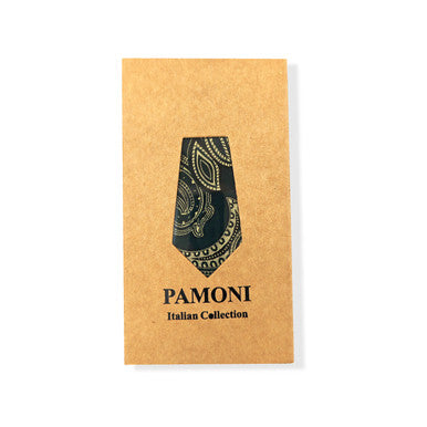 Conjunto de corbata y pañuelo de bolsillo con estampado de cachemira verde