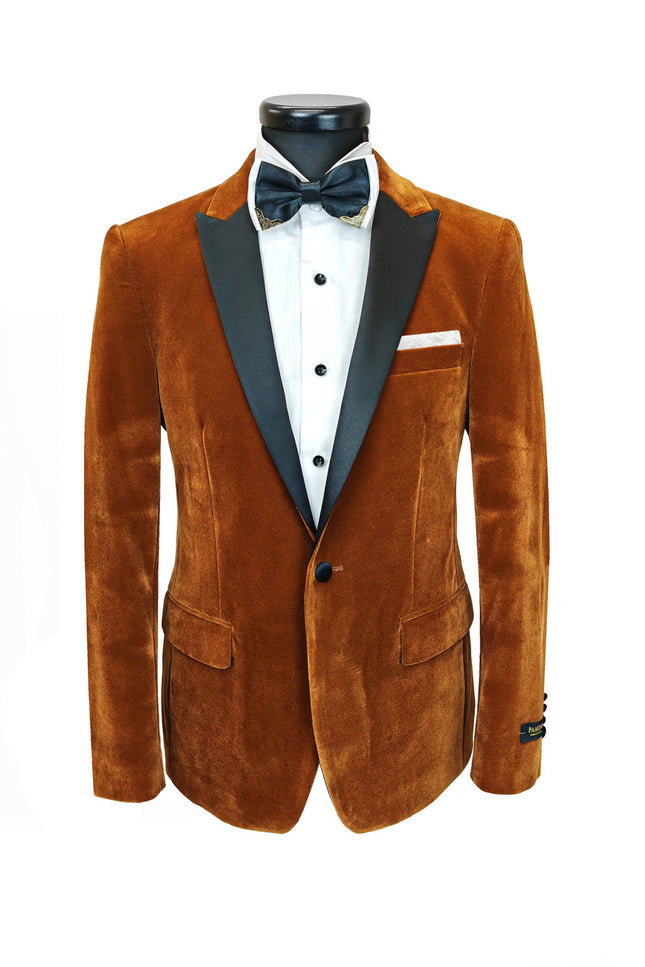Men's Camel Velvet Dinner Jacket