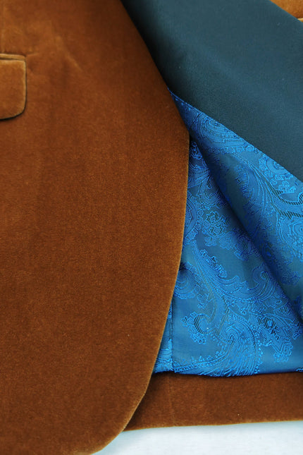 Men's Camel Velvet Dinner Jacket