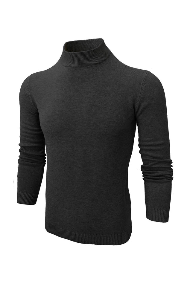 Black High Neck Slim Fit Jumper