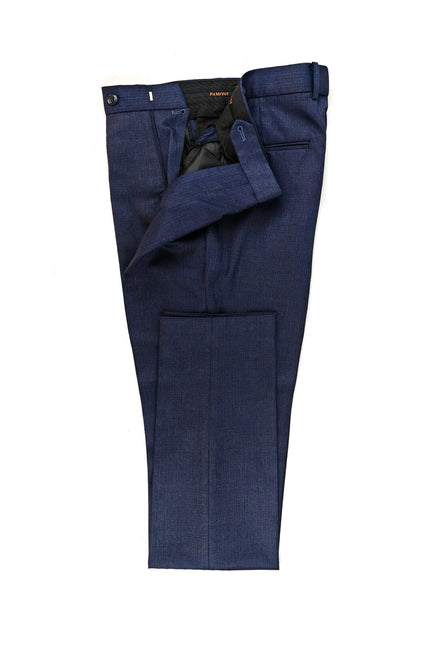 Men's Navy Double-Breasted Suit With Gold-Tone Buttons