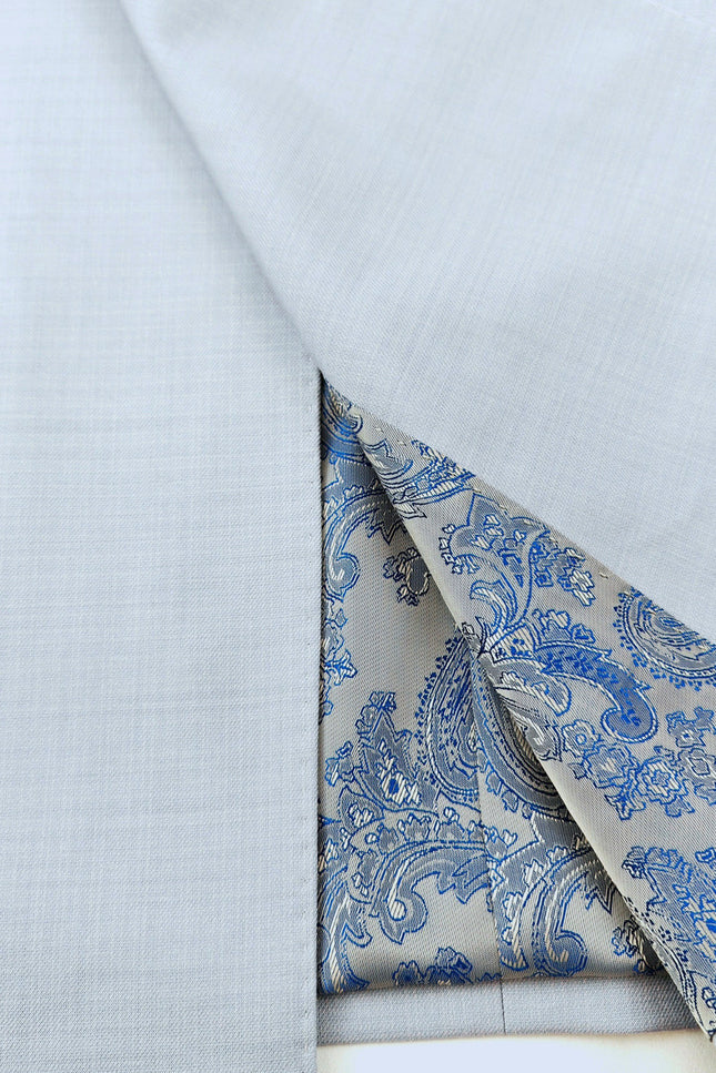 Light Blue Double-Breasted Slim Fit Suit