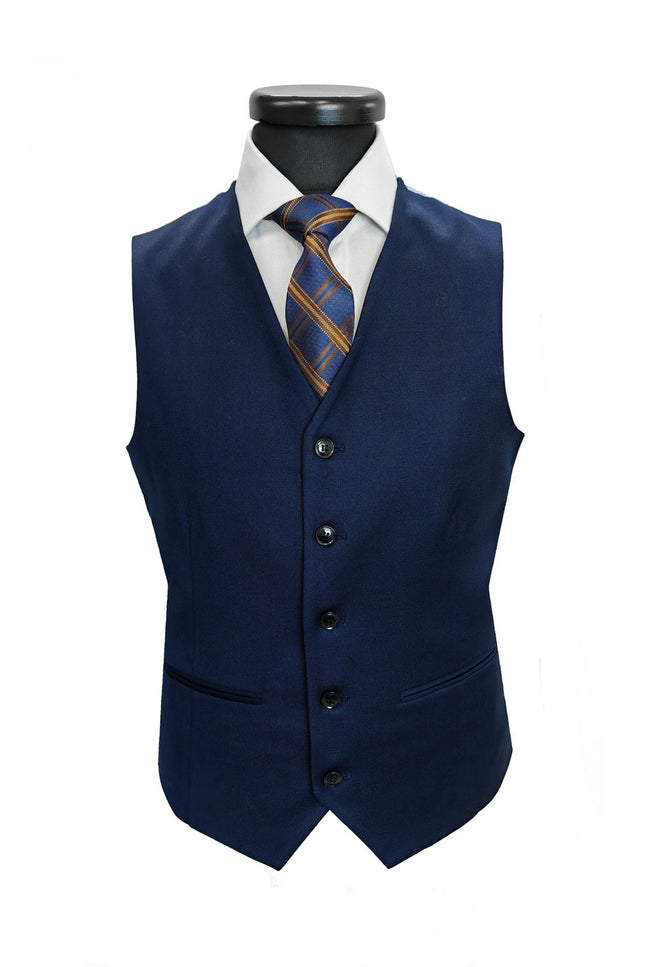 Men’s Slim Fit 3-Piece Wool-Blend Suit – Navy