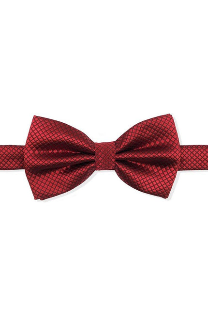 Maroon diamond mesh bow tie