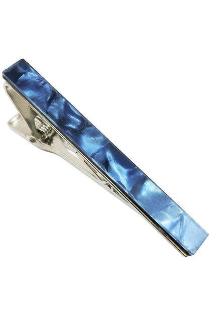 Blue Marble Effect Tie Clip