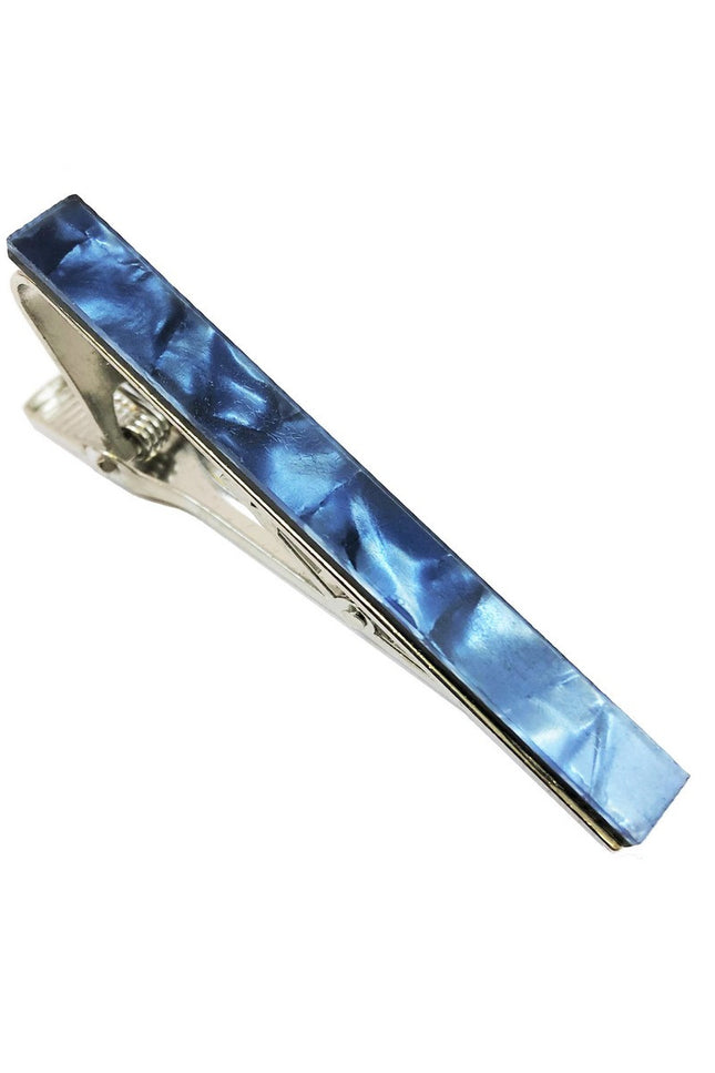Blue Marble Effect Tie Clip