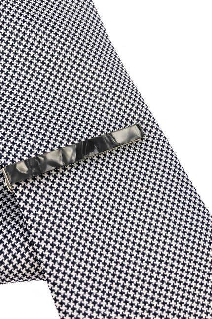 Grey Marble Effect Tie Clip