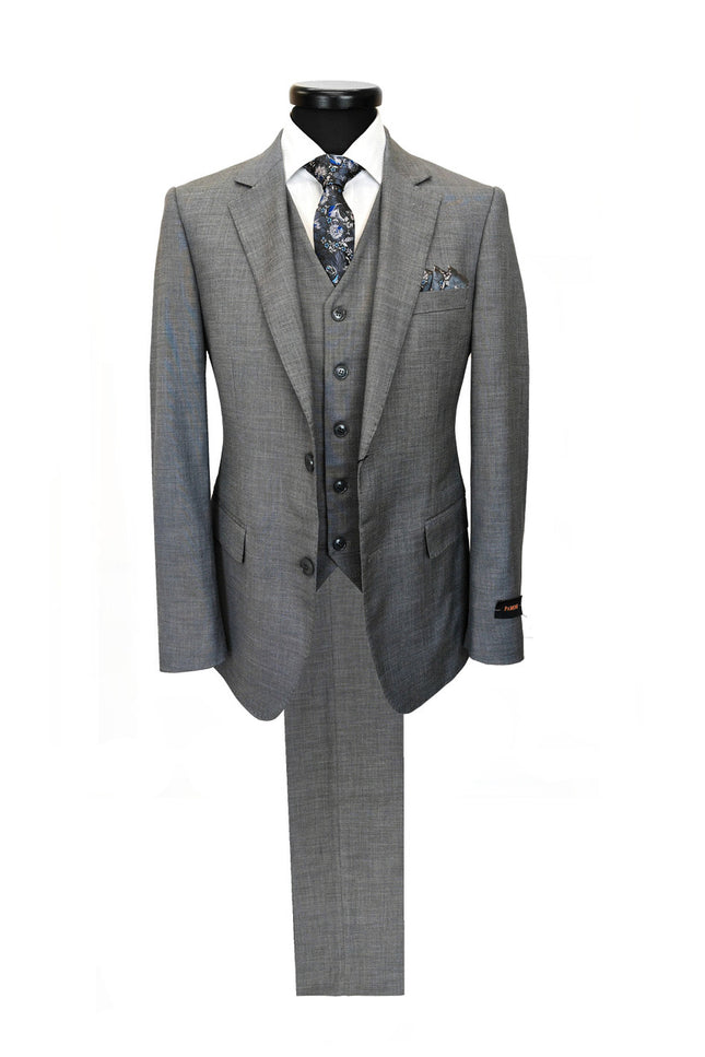 Grey Slim Fit 3-Piece Suit