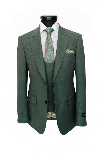 Men’s Sage Green 3-Piece Slim Fit Suit