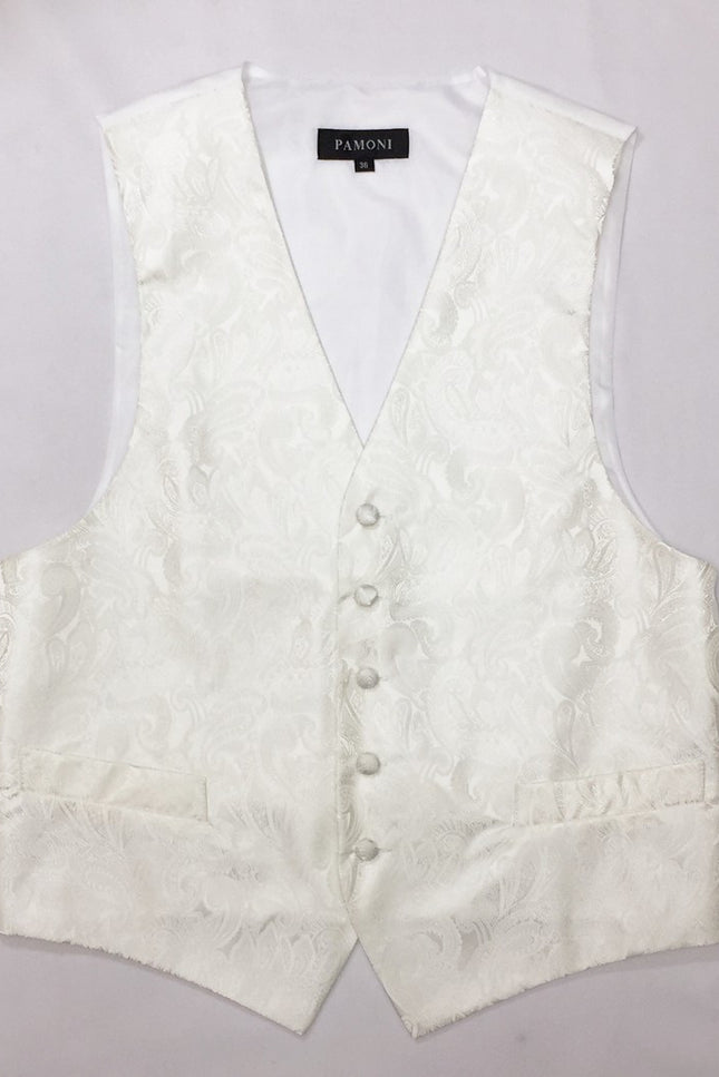 Cream paisley waistcoat