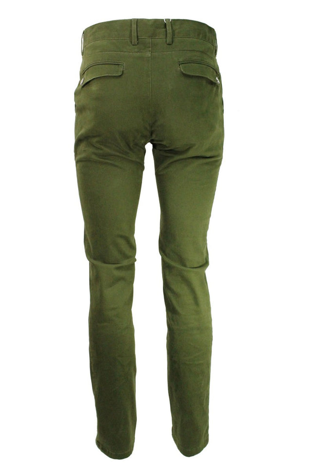 Back side shot of the army stretch slim fit chino - Pamoni