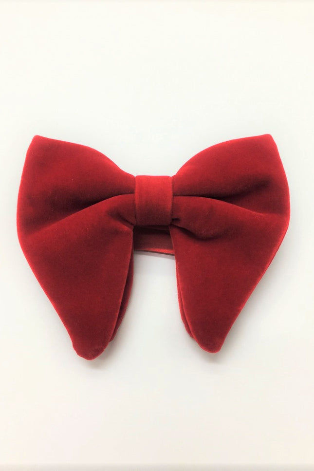 Red velvet bow tie - Pamoni