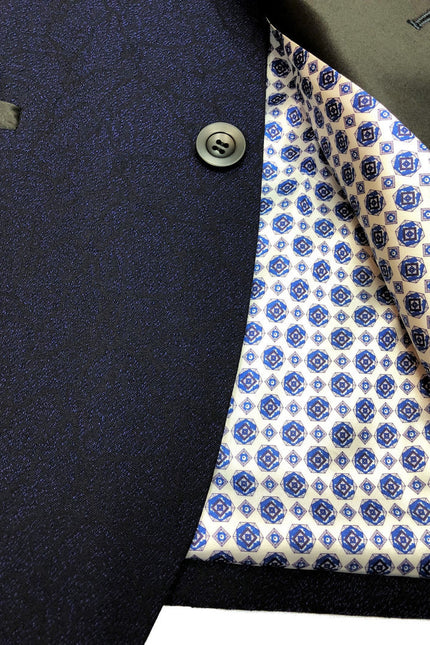Close up of Blue Textured Dinner Jacket