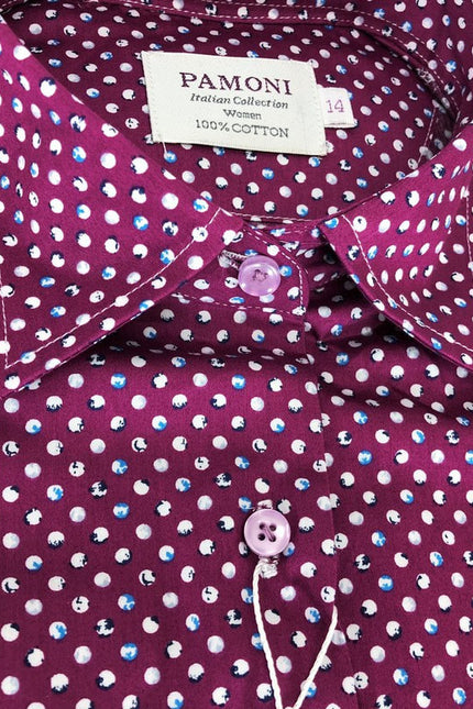 Close up of Marble Ball Print Pure Cotton Shirt - Pamoni
